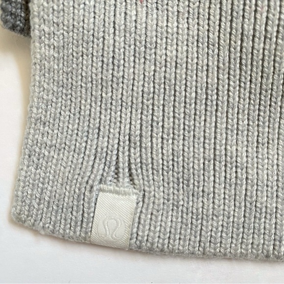 Lululemon Heathered light asphalt gray knit hoodie Opened Up Poncho sweater - Picture 10 of 13